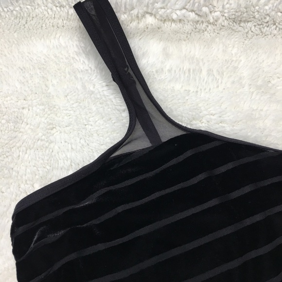Kenneth Cole Black Sultry Velvet One Shoulder Swimsuit Medium One-piece Bathing - Picture 8 of 15